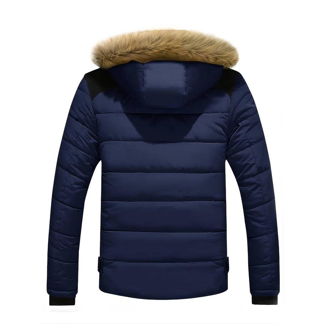Heren Winterjas Met Bontkraag