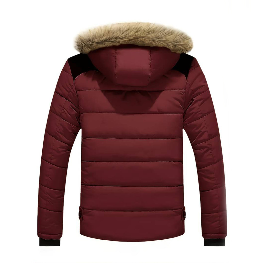 Heren Winterjas Met Bontkraag
