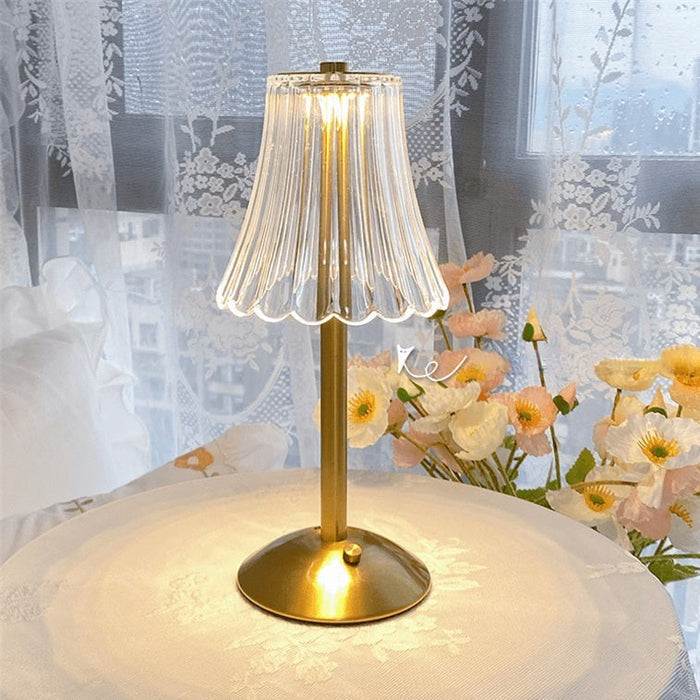 Klassieke Gouden Kristallen Tafellamp